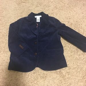 Janie and Jack blue velvet toddler blazer. NWT